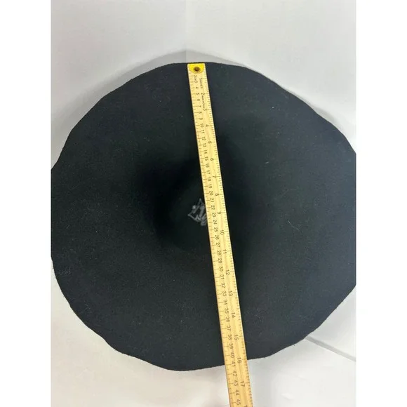 Excello Geo W Bollman Black 100% Wool Floppy Wide Brim Hat Made in USA Vintage